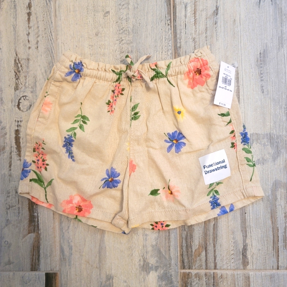 NWT Floral Linen Shorts size 4T